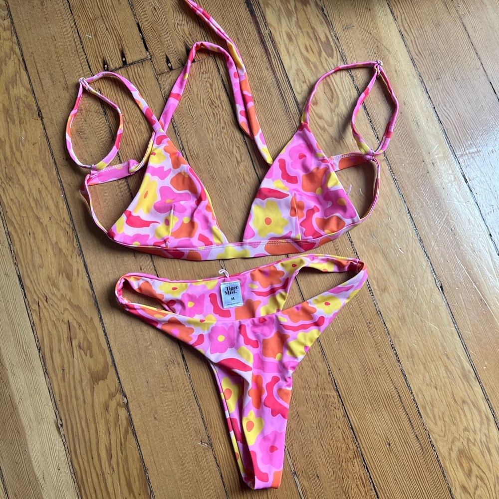 Tiger Mist Bikini | Swim Suit | Pink and Orange Floral